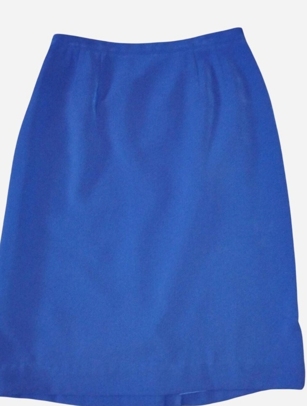 Vintage Royal Blue Pencil Skirt - Size 6P (Petite), Fully Lined Midi/Knee Length